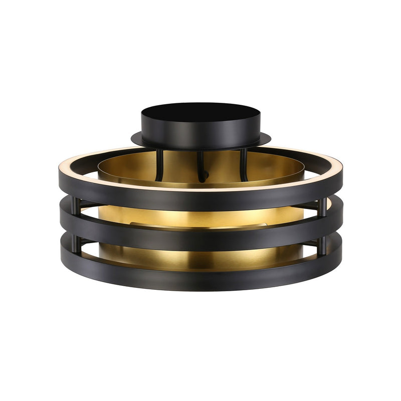 Artcraft Canada - AC6752BB - LED Semi-Flush Mount - Toledo - Black and Brushed Brass