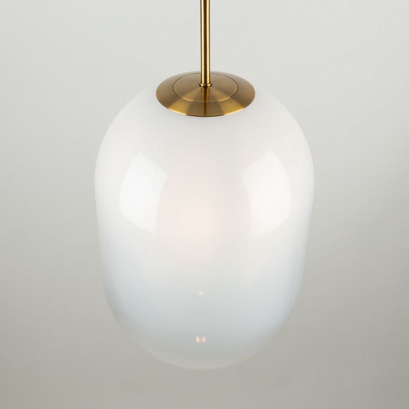Artcraft Canada - AC10630BR - One Light Pendant - Vita - White, Brass