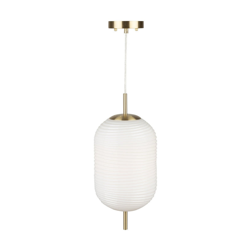One Light Pendant<br /><span style="color:#4AB0CE;">Entrega: 4-10 dias en USA</span><br /><span style="color:#4AB0CE;font-size:60%;">PREGUNTE POR ENTREGA EN PANAMA</span><br />Collection: Vita<br />Finish: White, Brass
