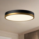 LED Flush Mount<br /><span style="color:#4AB0CE;">Entrega: 4-10 dias en USA</span><br /><span style="color:#4AB0CE;font-size:60%;">PREGUNTE POR ENTREGA EN PANAMA</span><br />Collection: Adelaide<br />Finish: Aged Gold/Matte Black