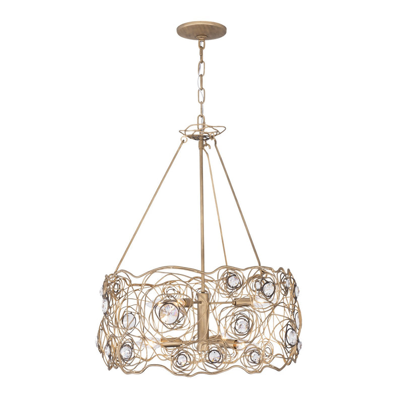 Six Light Chandelier<br /><span style="color:#4AB0CE;">Entrega: 6-7 semanas en USA</span><br /><span style="color:#4AB0CE;font-size:60%;">PREGUNTE POR ENTREGA EN PANAMA</span><br />Collection: Ethereal Rose<br />Finish: Havana Gold Ombre