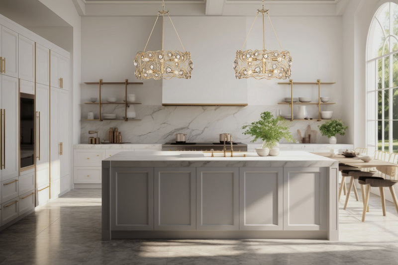 Six Light Chandelier<br /><span style="color:#4AB0CE;">Entrega: 16-17 semanas en USA</span><br /><span style="color:#4AB0CE;font-size:60%;">PREGUNTE POR ENTREGA EN PANAMA</span><br />Collection: Ethereal Rose<br />Finish: Havana Gold Ombre