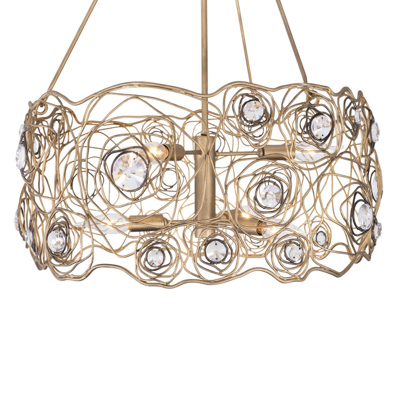 Six Light Chandelier<br /><span style="color:#4AB0CE;">Entrega: 16-17 semanas en USA</span><br /><span style="color:#4AB0CE;font-size:60%;">PREGUNTE POR ENTREGA EN PANAMA</span><br />Collection: Ethereal Rose<br />Finish: Havana Gold Ombre