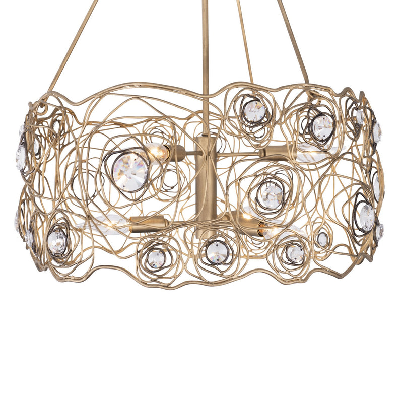 Six Light Chandelier<br /><span style="color:#4AB0CE;">Entrega: 6-7 semanas en USA</span><br /><span style="color:#4AB0CE;font-size:60%;">PREGUNTE POR ENTREGA EN PANAMA</span><br />Collection: Ethereal Rose<br />Finish: Havana Gold Ombre