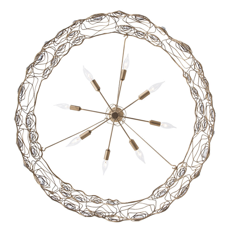 Eight Light Chandelier<br /><span style="color:#4AB0CE;">Entrega: 4-10 dias en USA</span><br /><span style="color:#4AB0CE;font-size:60%;">PREGUNTE POR ENTREGA EN PANAMA</span><br />Collection: Ethereal Rose<br />Finish: Havana Gold Ombre