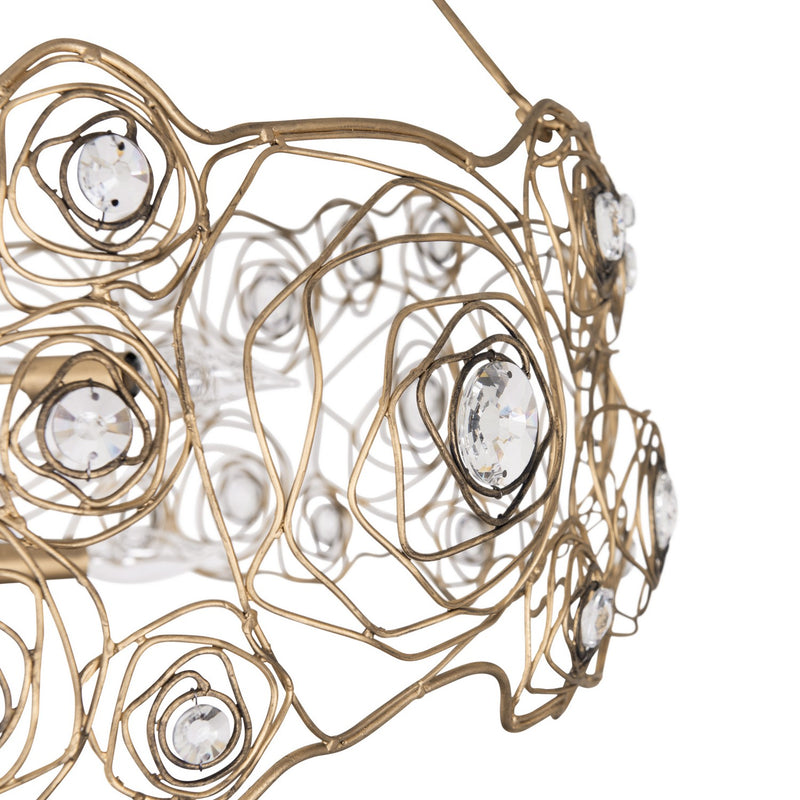 Eight Light Chandelier<br /><span style="color:#4AB0CE;">Entrega: 4-10 dias en USA</span><br /><span style="color:#4AB0CE;font-size:60%;">PREGUNTE POR ENTREGA EN PANAMA</span><br />Collection: Ethereal Rose<br />Finish: Havana Gold Ombre