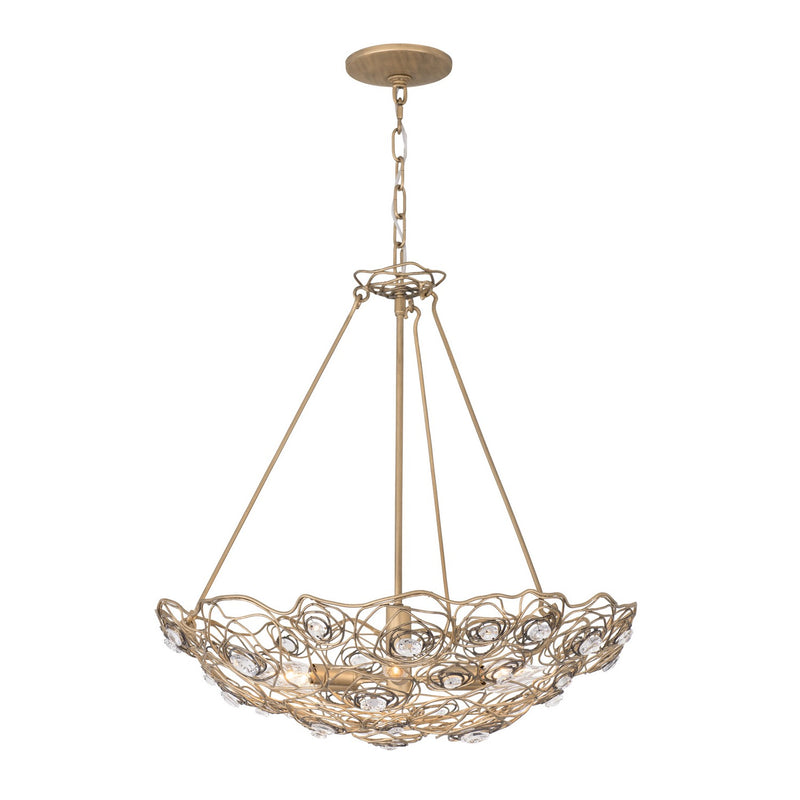 Six Light Pendant<br /><span style="color:#4AB0CE;">Entrega: 4-10 dias en USA</span><br /><span style="color:#4AB0CE;font-size:60%;">PREGUNTE POR ENTREGA EN PANAMA</span><br />Collection: Ethereal Rose<br />Finish: Havana Gold Ombre
