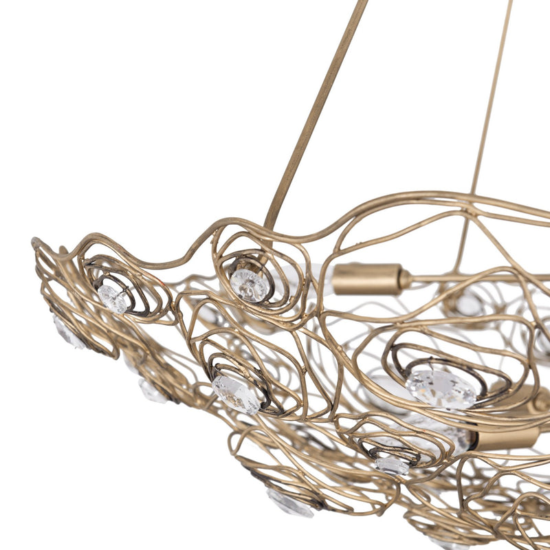 Eight Light Pendant<br /><span style="color:#4AB0CE;">Entrega: 4-10 dias en USA</span><br /><span style="color:#4AB0CE;font-size:60%;">PREGUNTE POR ENTREGA EN PANAMA</span><br />Collection: Ethereal Rose<br />Finish: Havana Gold Ombre