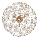 Three Light Semi-Flush Mount<br /><span style="color:#4AB0CE;">Entrega: 7-8 semanas en USA</span><br /><span style="color:#4AB0CE;font-size:60%;">PREGUNTE POR ENTREGA EN PANAMA</span><br />Collection: Ethereal Rose<br />Finish: Havana Gold Ombre