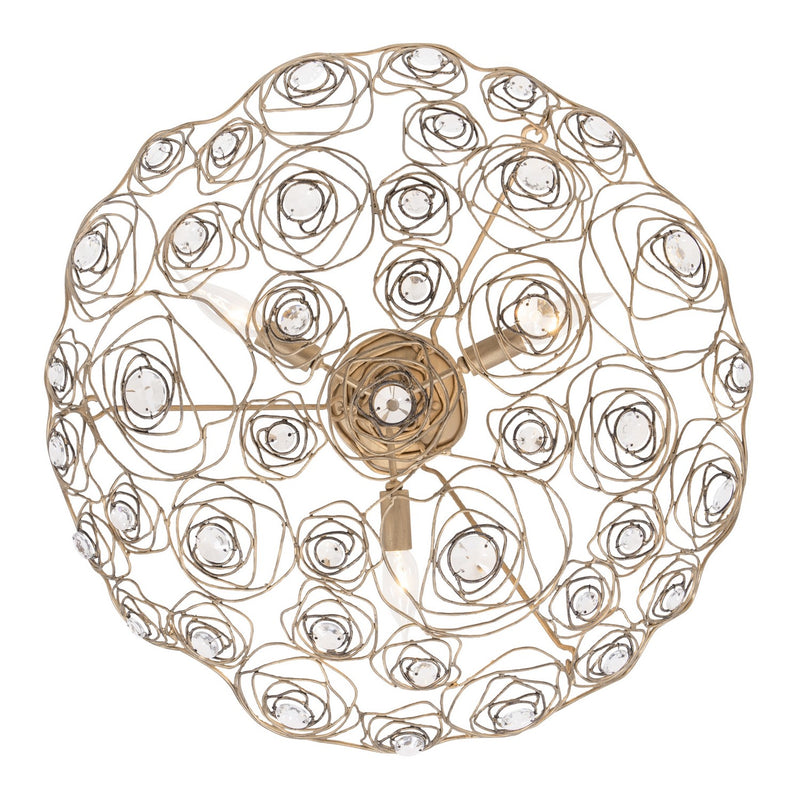 Three Light Semi-Flush Mount<br /><span style="color:#4AB0CE;">Entrega: 4-10 dias en USA</span><br /><span style="color:#4AB0CE;font-size:60%;">PREGUNTE POR ENTREGA EN PANAMA</span><br />Collection: Ethereal Rose<br />Finish: Havana Gold Ombre