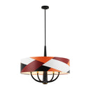 Five Light Pendant<br /><span style="color:#4AB0CE;">Entrega: 4-10 dias en USA</span><br /><span style="color:#4AB0CE;font-size:60%;">PREGUNTE POR ENTREGA EN PANAMA</span><br />Collection: Patchwork<br />Finish: Black/Satin Brass/Patchwork