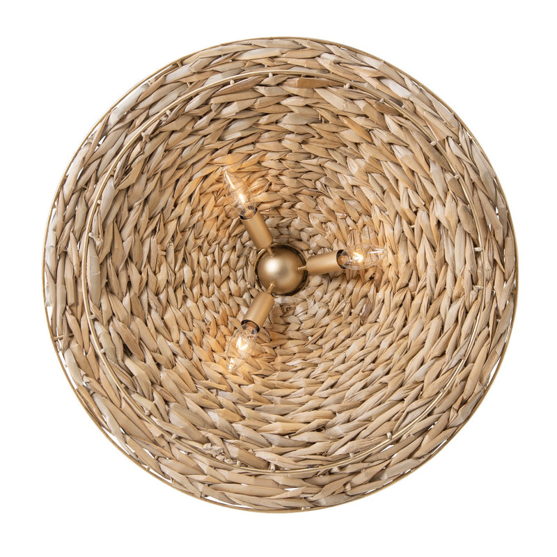 Nine Light Pendant<br /><span style="color:#4AB0CE;">Entrega: 4-10 dias en USA</span><br /><span style="color:#4AB0CE;font-size:60%;">PREGUNTE POR ENTREGA EN PANAMA</span><br />Collection: Hilton Head<br />Finish: French Gold/Natural Seagrass