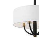 Four Light Pendant<br /><span style="color:#4AB0CE;">Entrega: 4-10 dias en USA</span><br /><span style="color:#4AB0CE;font-size:60%;">PREGUNTE POR ENTREGA EN PANAMA</span><br />Collection: Patchwork<br />Finish: Black/Satin Brass