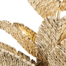 Nine Light Chandelier<br /><span style="color:#4AB0CE;">Entrega: 4-10 dias en USA</span><br /><span style="color:#4AB0CE;font-size:60%;">PREGUNTE POR ENTREGA EN PANAMA</span><br />Collection: Banana Leaf<br />Finish: French Gold/Natural Seagrass