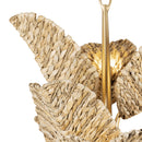 Varaluz - 901C12FGN - 12 Light Chandelier - Banana Leaf - French Gold/Natural Seagrass