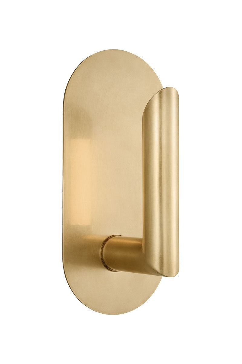 LED Wall Sconce<br /><span style="color:#4AB0CE;">Entrega: 4-10 dias en USA</span><br /><span style="color:#4AB0CE;font-size:60%;">PREGUNTE POR ENTREGA EN PANAMA</span><br />Collection: Fielle<br />Finish: Hand Rubbed Antique Brass