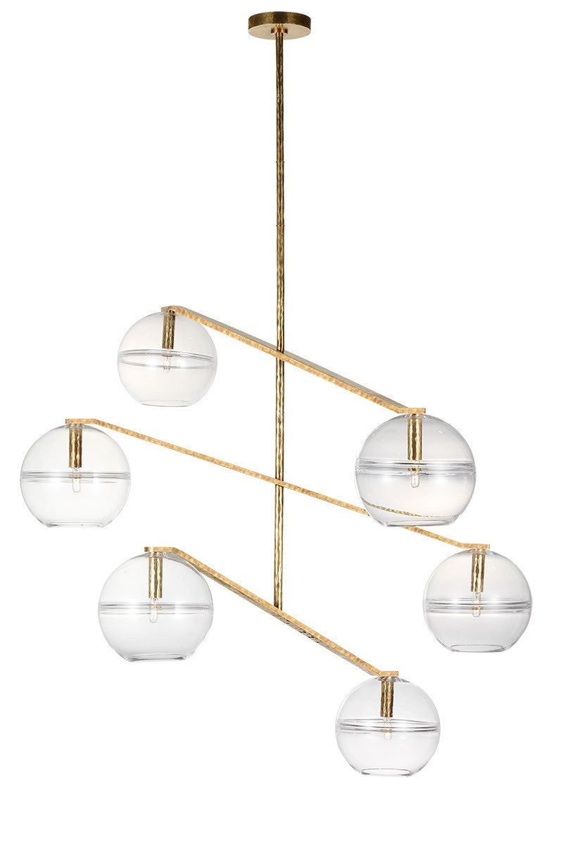 Six Light Chandelier<br /><span style="color:#4AB0CE;">Entrega: 4-10 dias en USA</span><br /><span style="color:#4AB0CE;font-size:60%;">PREGUNTE POR ENTREGA EN PANAMA</span><br />Collection: Lowing<br />Finish: Polished Antique Brass