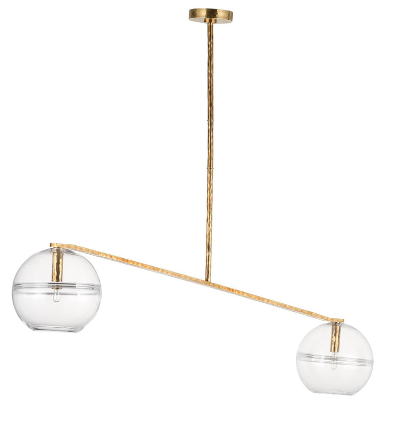 Two Light Chandelier<br /><span style="color:#4AB0CE;">Entrega: 4-10 dias en USA</span><br /><span style="color:#4AB0CE;font-size:60%;">PREGUNTE POR ENTREGA EN PANAMA</span><br />Collection: Lowing<br />Finish: Polished Antique Brass