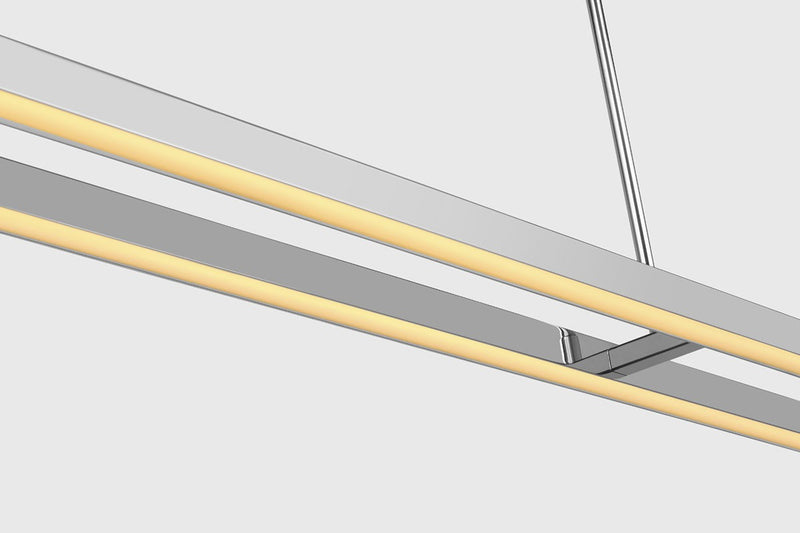 Visual Comfort Modern - 700LSSTG284PSS-LED927-277 - LED Linear Suspension - Stagger - Polished Stainless Steel