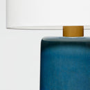 One Light Table Lamp<br /><span style="color:#4AB0CE;">Entrega: 4-10 dias en USA</span><br /><span style="color:#4AB0CE;font-size:60%;">PREGUNTE POR ENTREGA EN PANAMA</span><br />Collection: Shanghai<br />Finish: Deep Ocean Crackle