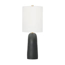 One Light Table Lamp<br /><span style="color:#4AB0CE;">Entrega: 4-10 dias en USA</span><br /><span style="color:#4AB0CE;font-size:60%;">PREGUNTE POR ENTREGA EN PANAMA</span><br />Collection: Aura<br />Finish: Rough Black Ceramic