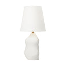 One Light Table Lamp<br /><span style="color:#4AB0CE;">Entrega: 4-10 dias en USA</span><br /><span style="color:#4AB0CE;font-size:60%;">PREGUNTE POR ENTREGA EN PANAMA</span><br />Collection: Broxton<br />Finish: Matte White Ceramic