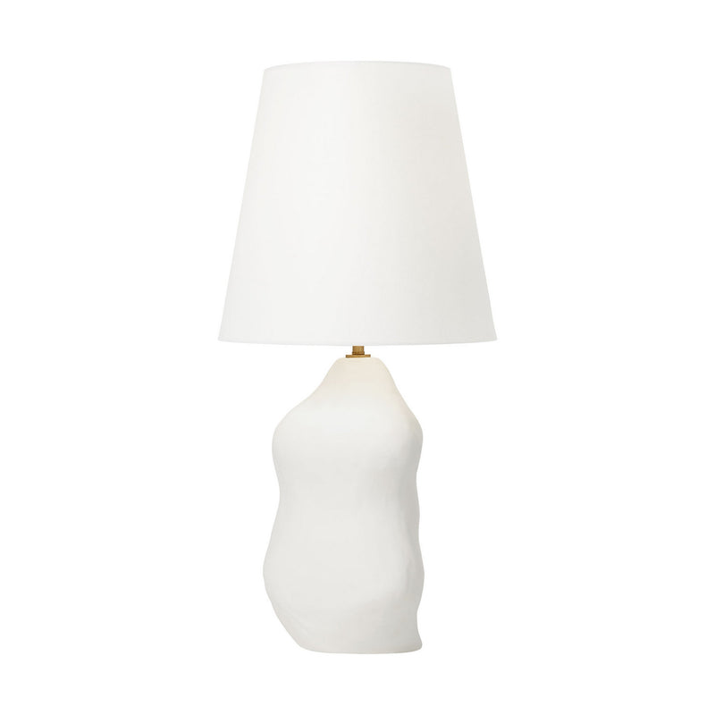 One Light Table Lamp<br /><span style="color:#4AB0CE;">Entrega: 4-10 dias en USA</span><br /><span style="color:#4AB0CE;font-size:60%;">PREGUNTE POR ENTREGA EN PANAMA</span><br />Collection: Broxton<br />Finish: Matte White Ceramic