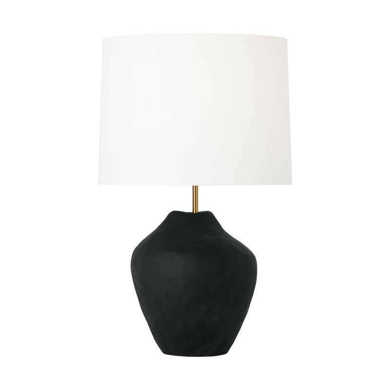 One Light Table Lamp<br /><span style="color:#4AB0CE;">Entrega: 4-10 dias en USA</span><br /><span style="color:#4AB0CE;font-size:60%;">PREGUNTE POR ENTREGA EN PANAMA</span><br />Collection: Cadley<br />Finish: Rough Black Ceramic