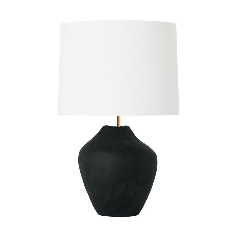 One Light Table Lamp<br /><span style="color:#4AB0CE;">Entrega: 4-10 dias en USA</span><br /><span style="color:#4AB0CE;font-size:60%;">PREGUNTE POR ENTREGA EN PANAMA</span><br />Collection: Cadley<br />Finish: Rough Black Ceramic