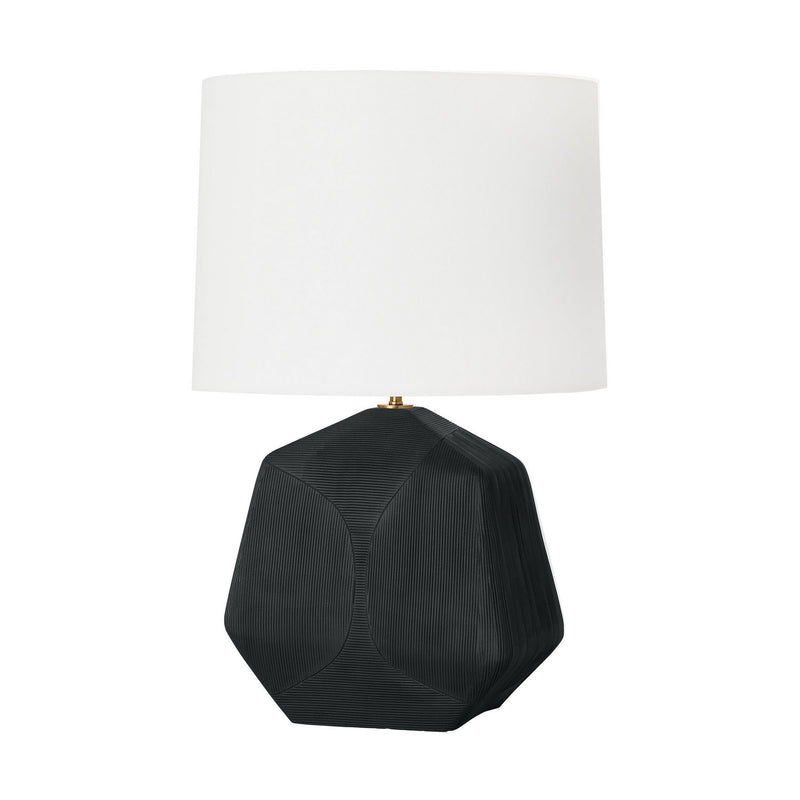 One Light Table Lamp<br /><span style="color:#4AB0CE;">Entrega: 4-10 dias en USA</span><br /><span style="color:#4AB0CE;font-size:60%;">PREGUNTE POR ENTREGA EN PANAMA</span><br />Collection: Tallulah<br />Finish: Rough Black Ceramic