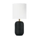 One Light Table Lamp<br /><span style="color:#4AB0CE;">Entrega: 4-10 dias en USA</span><br /><span style="color:#4AB0CE;font-size:60%;">PREGUNTE POR ENTREGA EN PANAMA</span><br />Collection: Fanny<br />Finish: Rough Black Ceramic