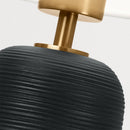 One Light Table Lamp<br /><span style="color:#4AB0CE;">Entrega: 4-10 dias en USA</span><br /><span style="color:#4AB0CE;font-size:60%;">PREGUNTE POR ENTREGA EN PANAMA</span><br />Collection: Fanny<br />Finish: Rough Black Ceramic