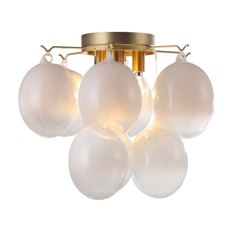 Four Light Semi-Flush Mount<br /><span style="color:#4AB0CE;">Entrega: 4-10 dias en USA</span><br /><span style="color:#4AB0CE;font-size:60%;">PREGUNTE POR ENTREGA EN PANAMA</span><br />Collection: Globo<br />Finish: Brass