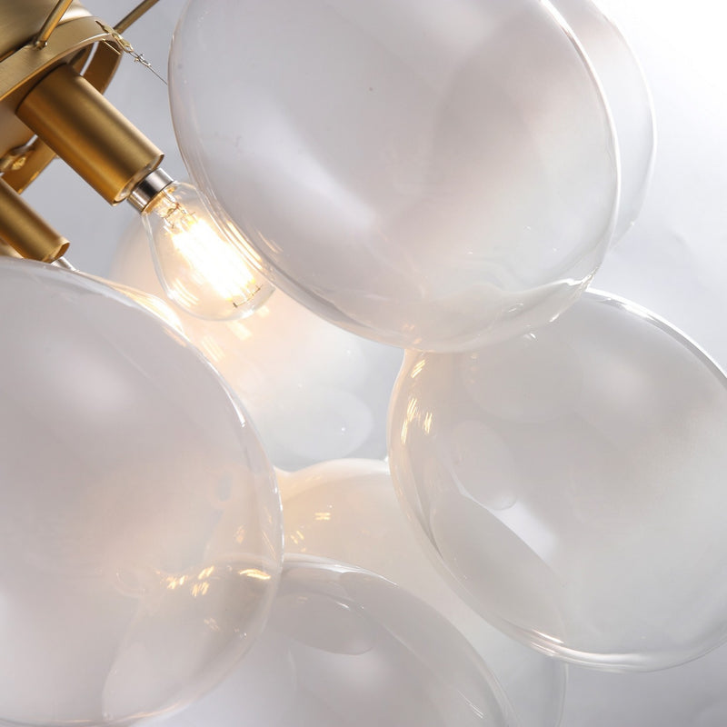 Artcraft Canada - AC11993WH - Four Light Semi-Flush Mount - Globo - Brass
