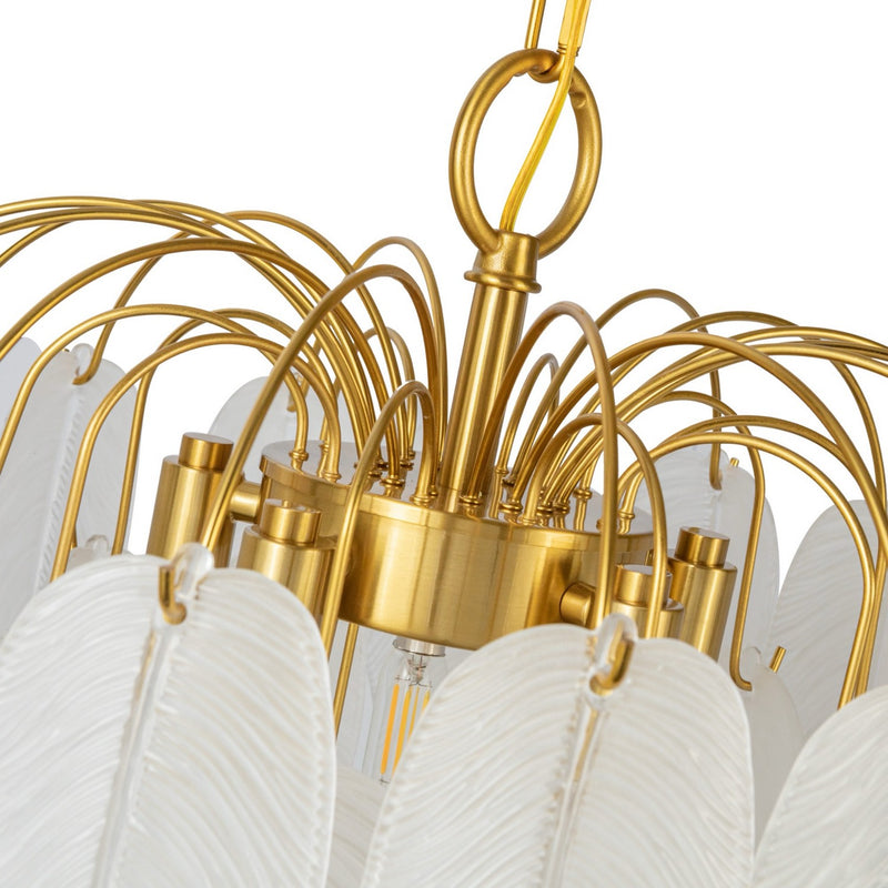 Four Light Chandelier<br /><span style="color:#4AB0CE;">Entrega: 4-10 dias en USA</span><br /><span style="color:#4AB0CE;font-size:60%;">PREGUNTE POR ENTREGA EN PANAMA</span><br />Collection: Alessia<br />Finish: Brushed Brass