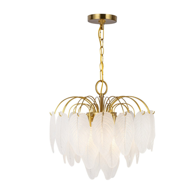 Four Light Chandelier<br /><span style="color:#4AB0CE;">Entrega: 4-10 dias en USA</span><br /><span style="color:#4AB0CE;font-size:60%;">PREGUNTE POR ENTREGA EN PANAMA</span><br />Collection: Alessia<br />Finish: Brushed Brass