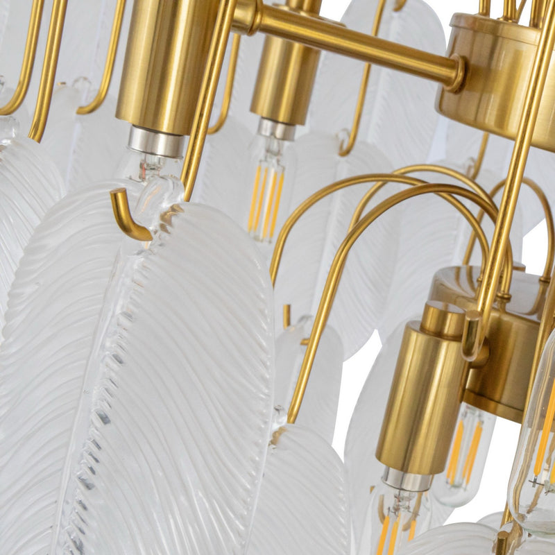 Ten Light Chandelier<br /><span style="color:#4AB0CE;">Entrega: 4-10 dias en USA</span><br /><span style="color:#4AB0CE;font-size:60%;">PREGUNTE POR ENTREGA EN PANAMA</span><br />Collection: Alessia<br />Finish: Brushed Brass