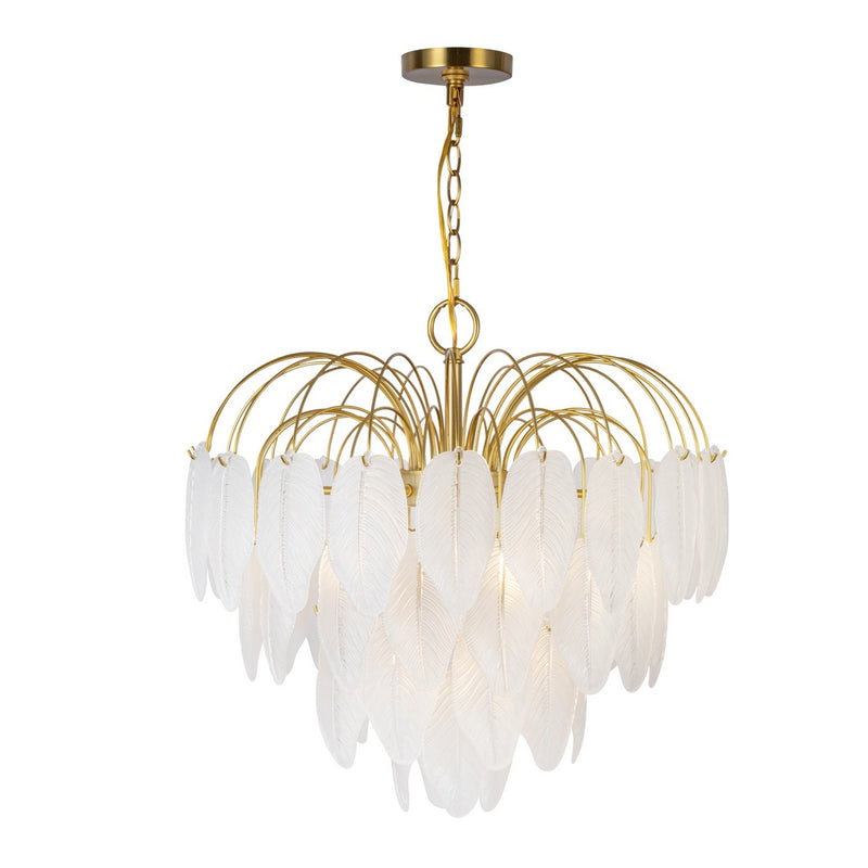 Ten Light Chandelier<br /><span style="color:#4AB0CE;">Entrega: 4-10 dias en USA</span><br /><span style="color:#4AB0CE;font-size:60%;">PREGUNTE POR ENTREGA EN PANAMA</span><br />Collection: Alessia<br />Finish: Brushed Brass