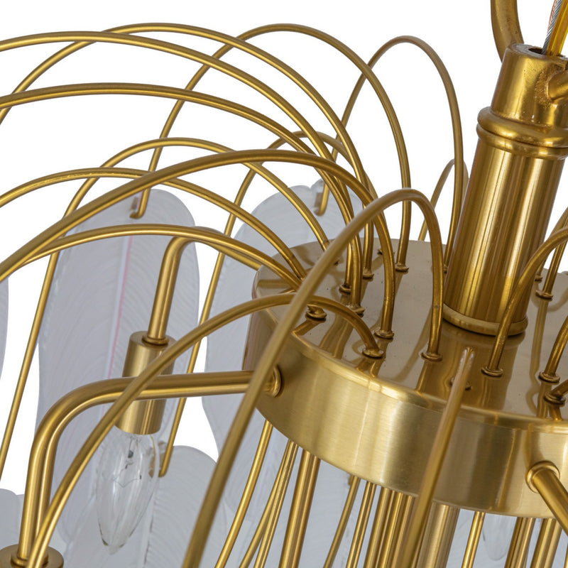 21 Light Chandelier<br /><span style="color:#4AB0CE;">Entrega: 4-10 dias en USA</span><br /><span style="color:#4AB0CE;font-size:60%;">PREGUNTE POR ENTREGA EN PANAMA</span><br />Collection: Alessia<br />Finish: Brushed Brass