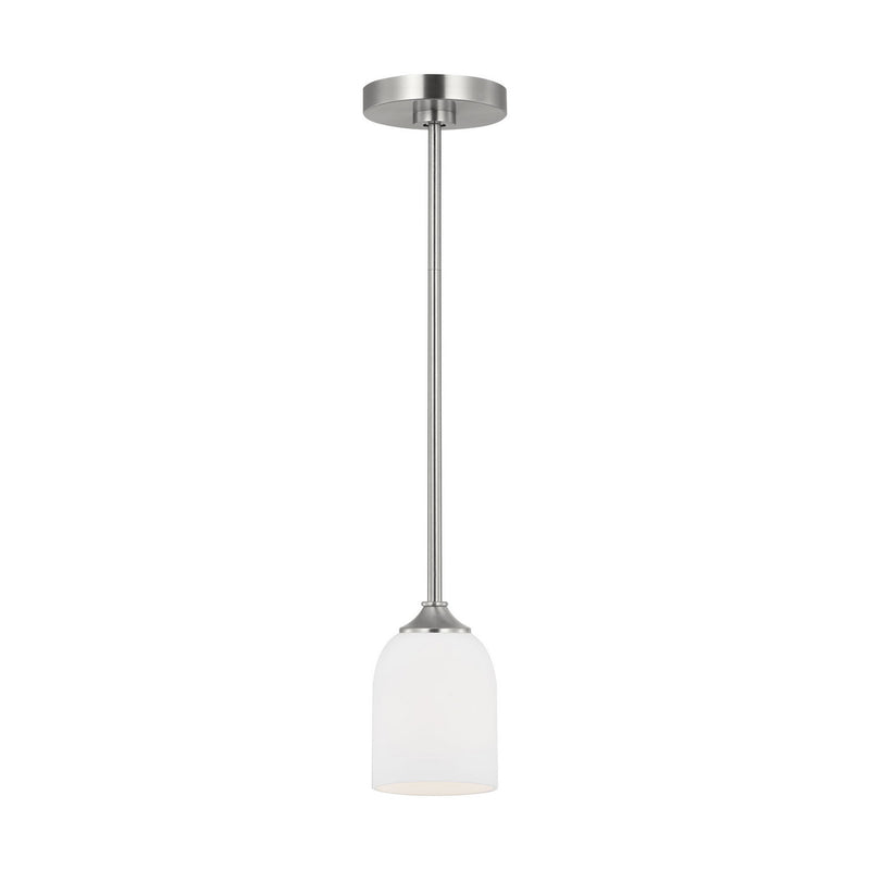 Generation Lighting - GLP1021EN3/BS - One Light Mini Pendant - Emile - Brushed Steel