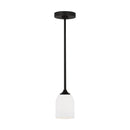 Generation Lighting - GLP1021EN3/MBK - One Light Mini Pendant - Emile - Midnight Black