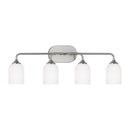 Generation Lighting - GLV1024EN3/BS - Four Light Vanity - Emile - Brushed Steel