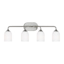 Generation Lighting - GLV1024EN3/BS - Four Light Vanity - Emile - Brushed Steel