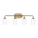 Generation Lighting - GLV1024EN3/SB - Four Light Vanity - Emile - Satin Brass