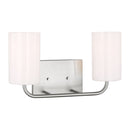 Generation Lighting - GLV1002EN3/BS - Two Light Vanity - Rhett - Brushed Steel