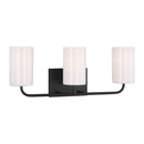 Generation Lighting - GLV1003EN3/MBK - Three Light Vanity - Rhett - Midnight Black