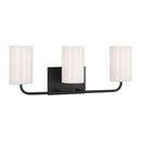 Generation Lighting - GLV1003EN3/MBK - Three Light Vanity - Rhett - Midnight Black