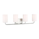 Generation Lighting - GLV1004EN3/BS - Four Light Vanity - Rhett - Brushed Steel