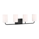 Generation Lighting - GLV1004EN3/MBK - Four Light Vanity - Rhett - Midnight Black