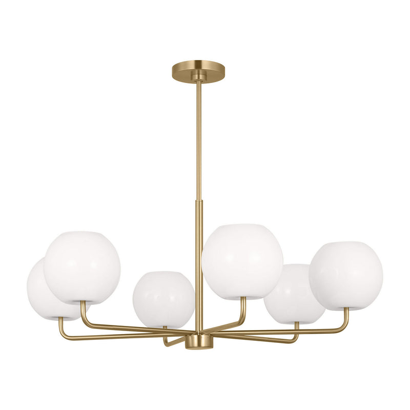 Generation Lighting - GLC1066EN3/SB - Six Light Chandelier - Rory - Satin Bronze